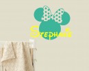 Mini Mouse Customized Name Wall Decals Baby Nursery Name Stickers